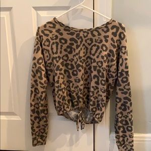 cheetah print crop top